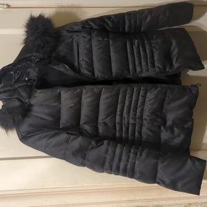 DKNY black down coat size medium
